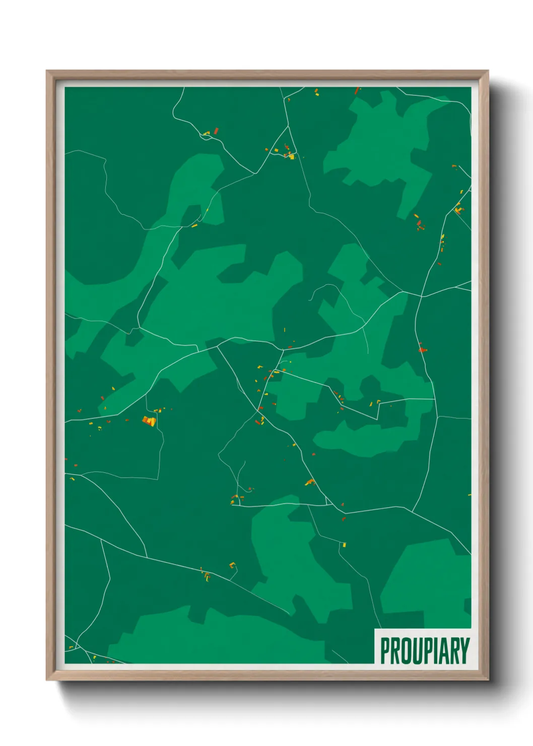 Une affiche de carte sur Proupiary