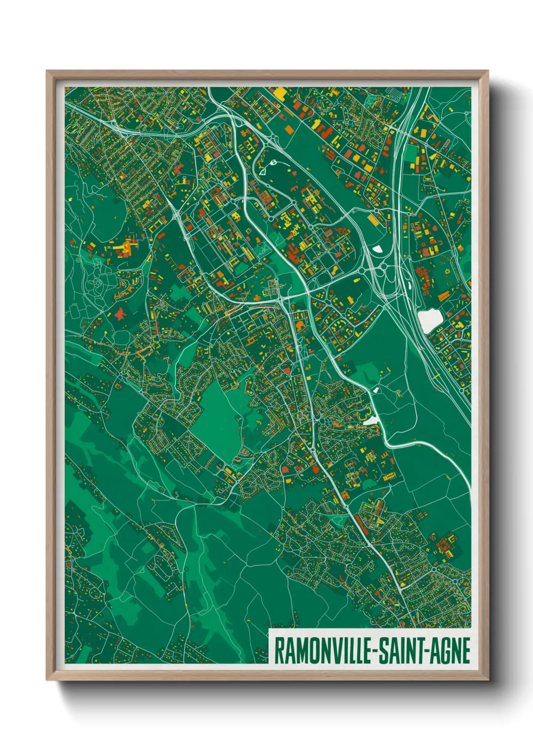 Une affiche de carte sur Ramonville-Saint-Agne