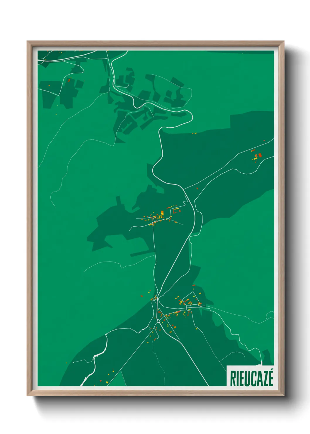 Une affiche de carte sur Rieucazé