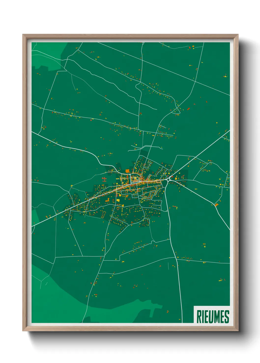 Une affiche de carte sur Rieumes