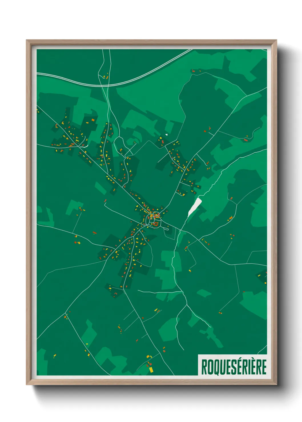 Une affiche de carte sur Roquesérière