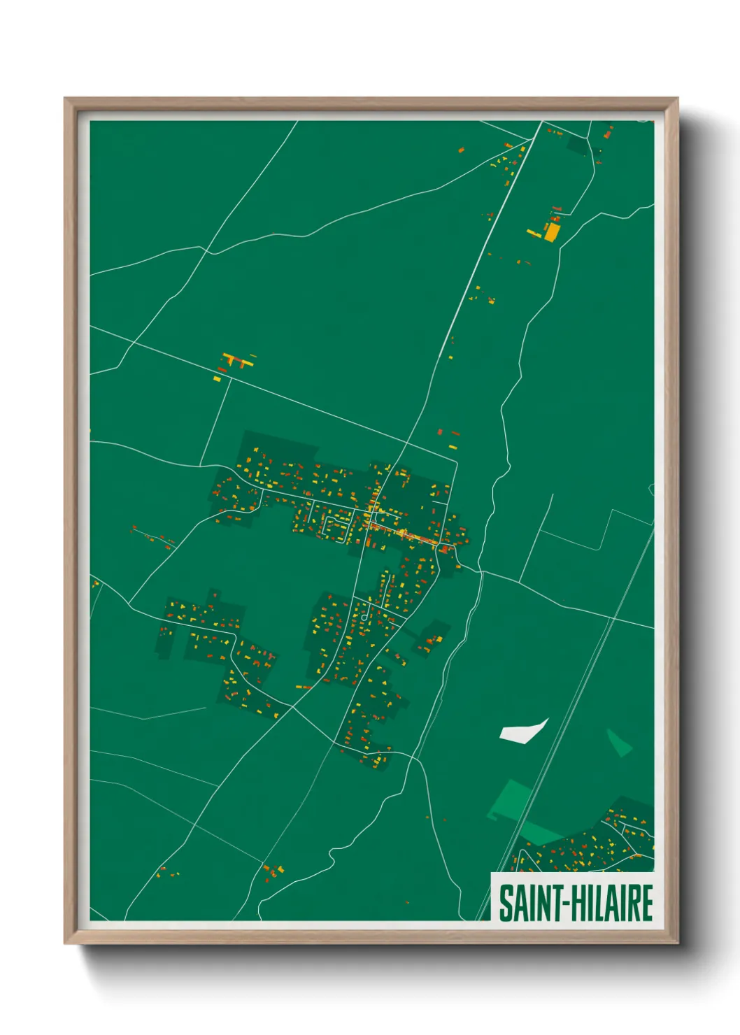 Une affiche de carte sur Saint-Hilaire