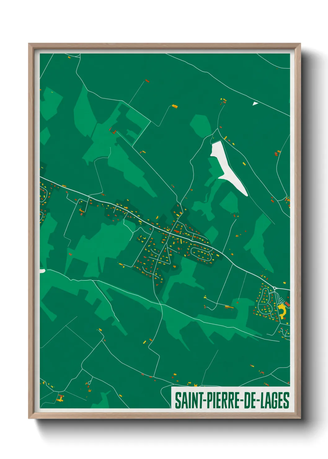 Un poster carteSaint-Pierre-de-Lages