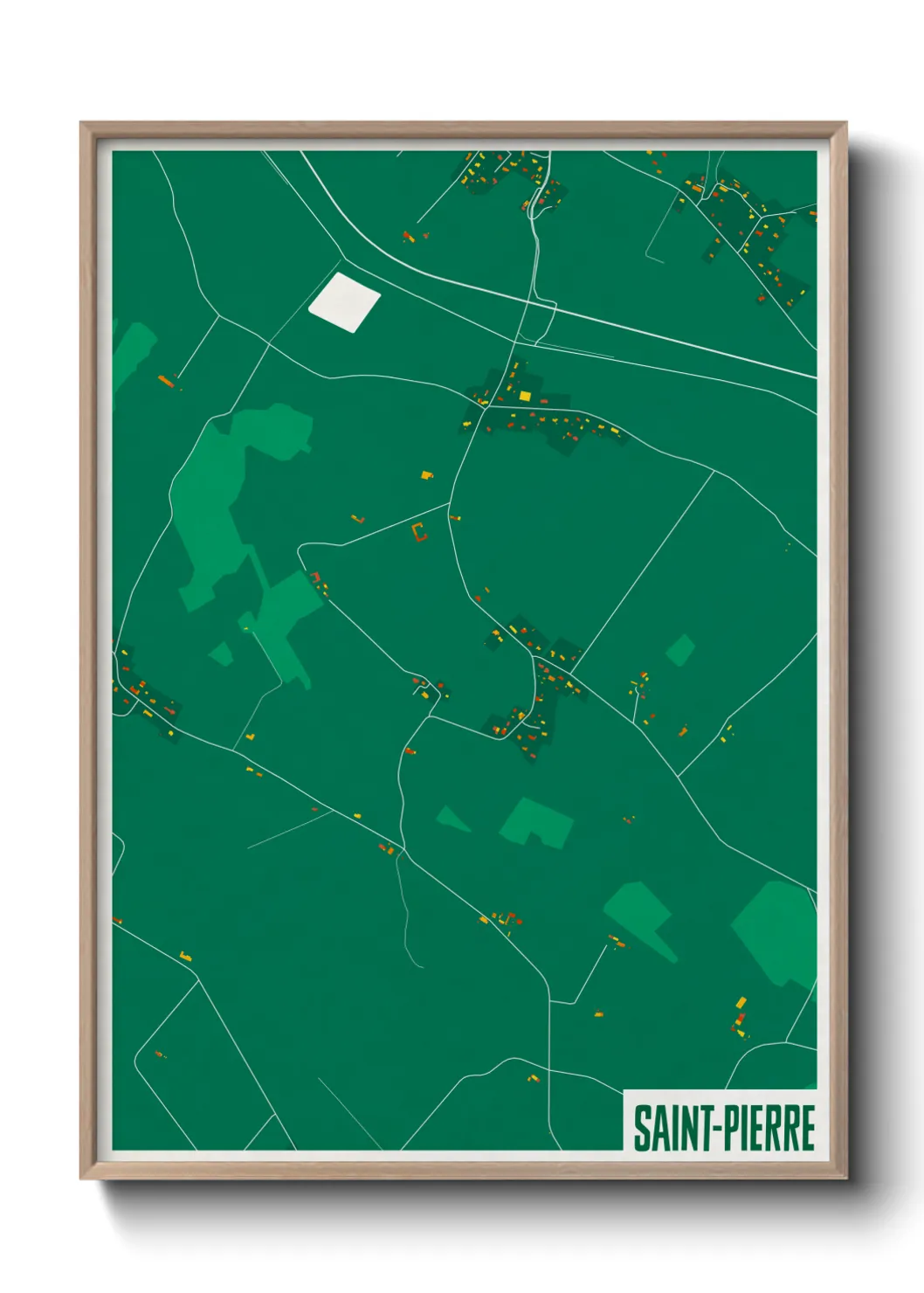 Une affiche de carte sur Saint-Pierre