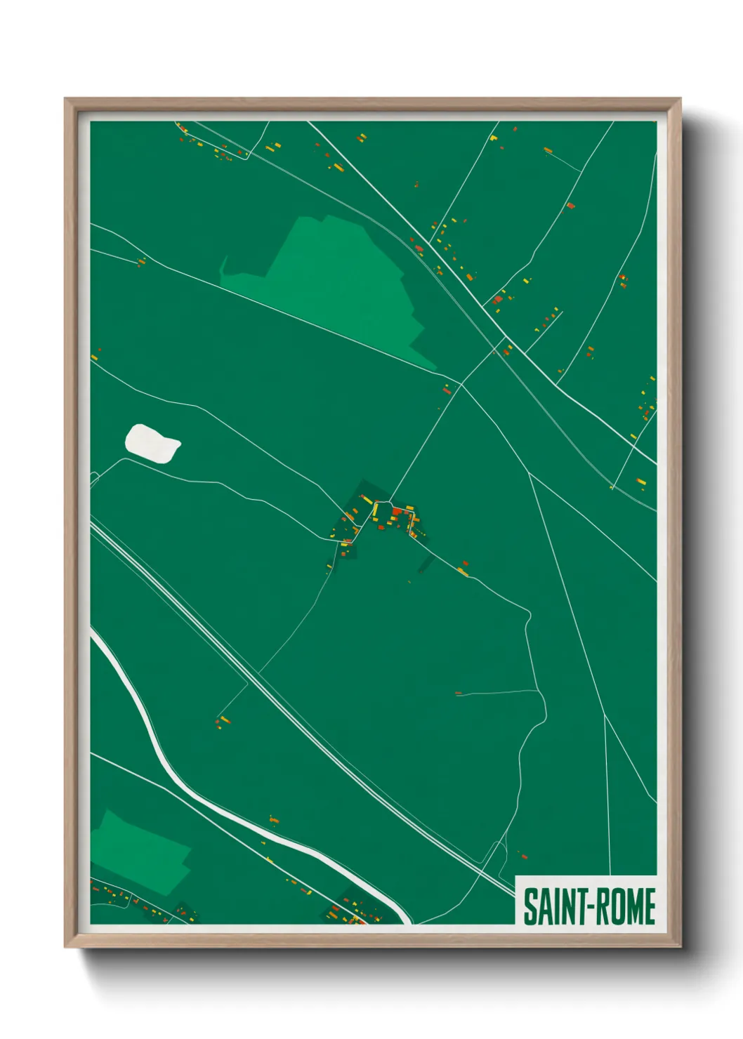 Une affiche de carte sur Saint-Rome