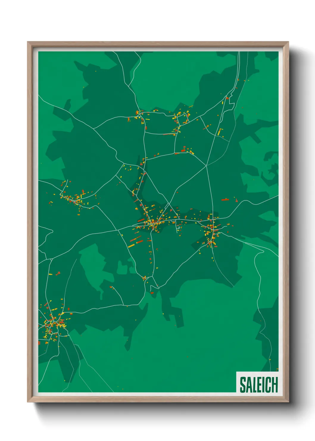 Une affiche de carte sur Saleich