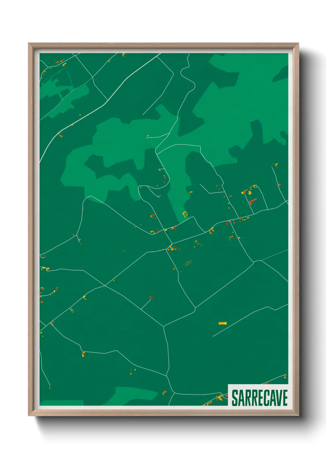 Une affiche de carte sur Sarrecave