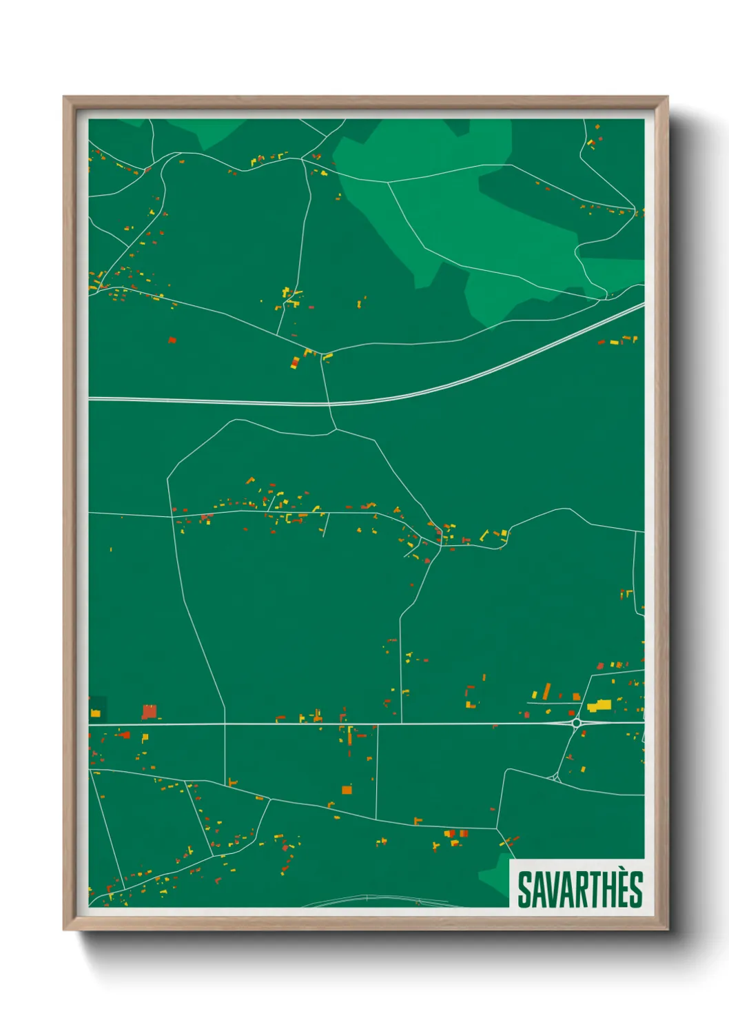 Une affiche de carte sur Savarthès