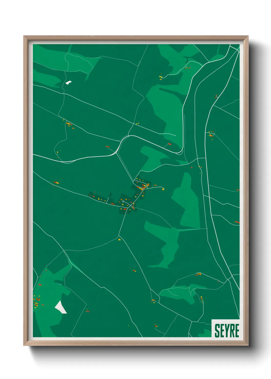 Une affiche de carte sur Seyre