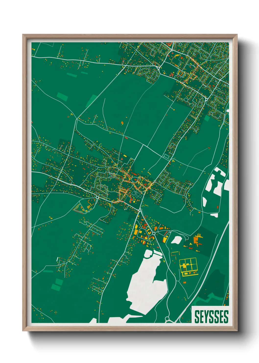 Une affiche de carte sur Seysses