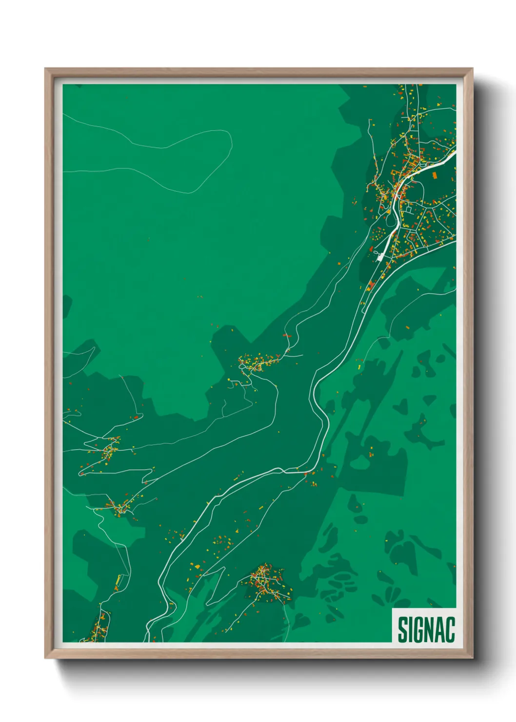 Une affiche de carte sur Signac