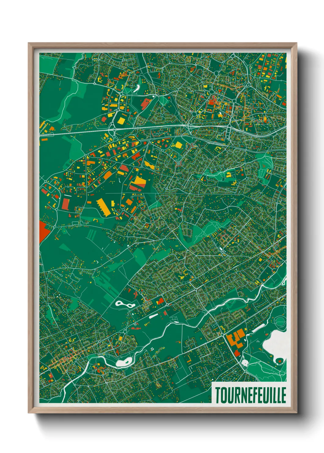 Une affiche de carte sur Tournefeuille