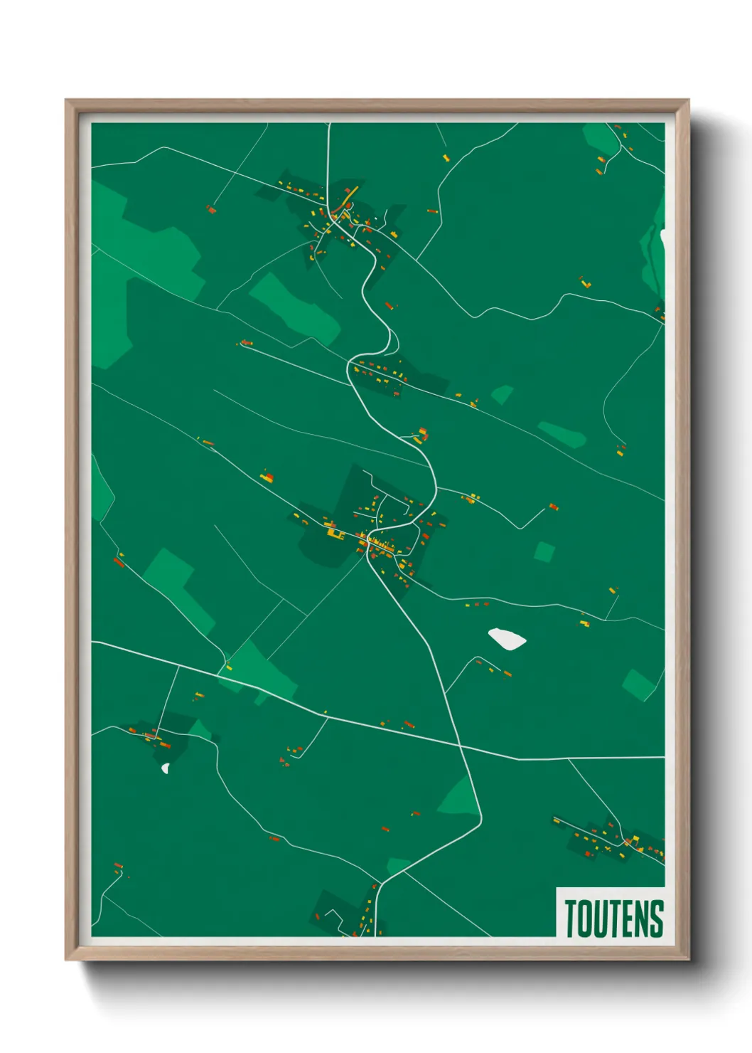 Une affiche de carte sur Toutens