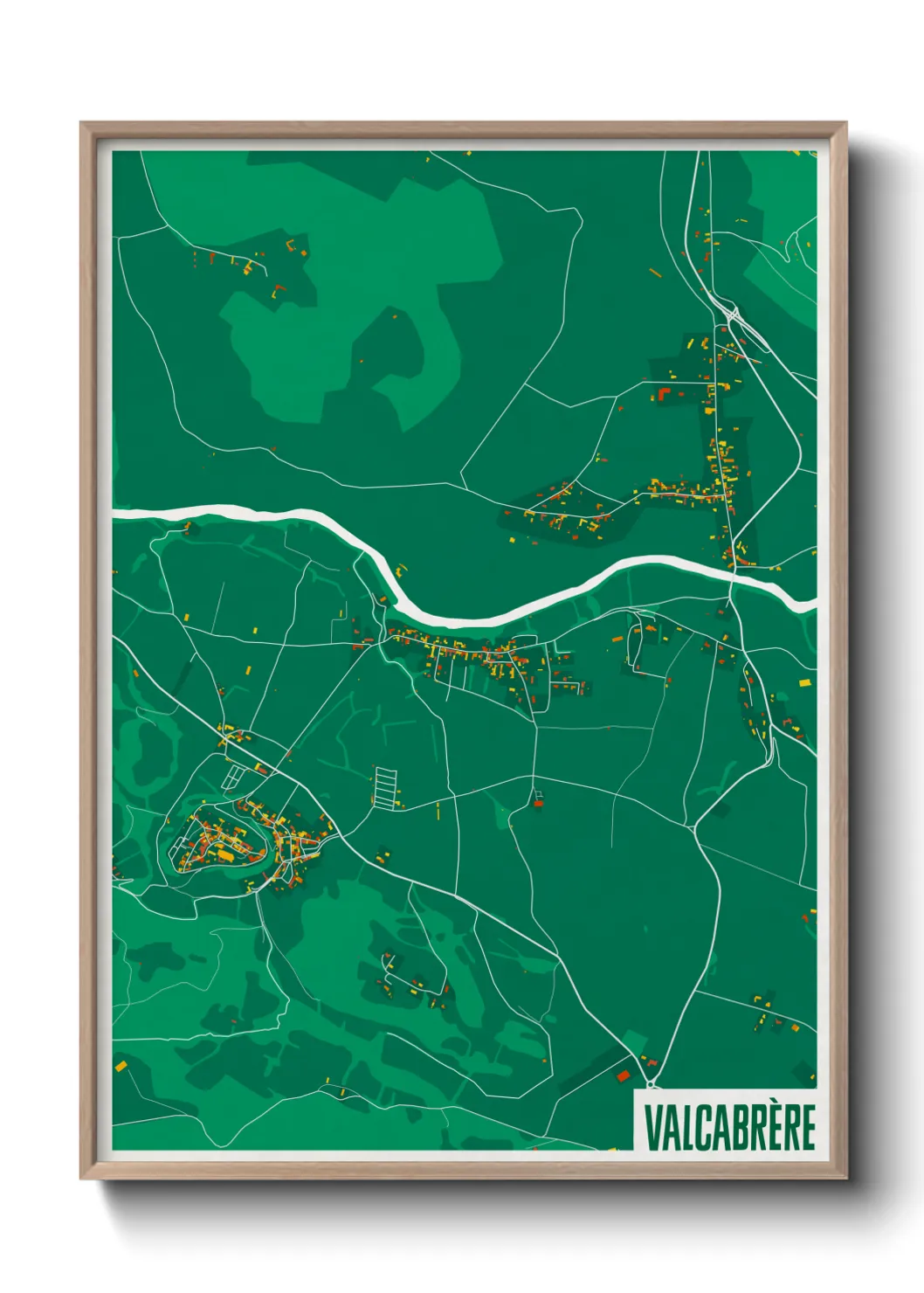 Une affiche de carte sur Valcabrère