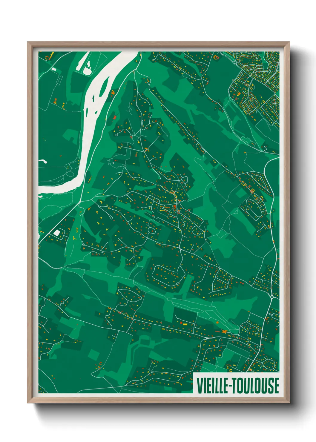 Une affiche de carte sur Vieille-Toulouse