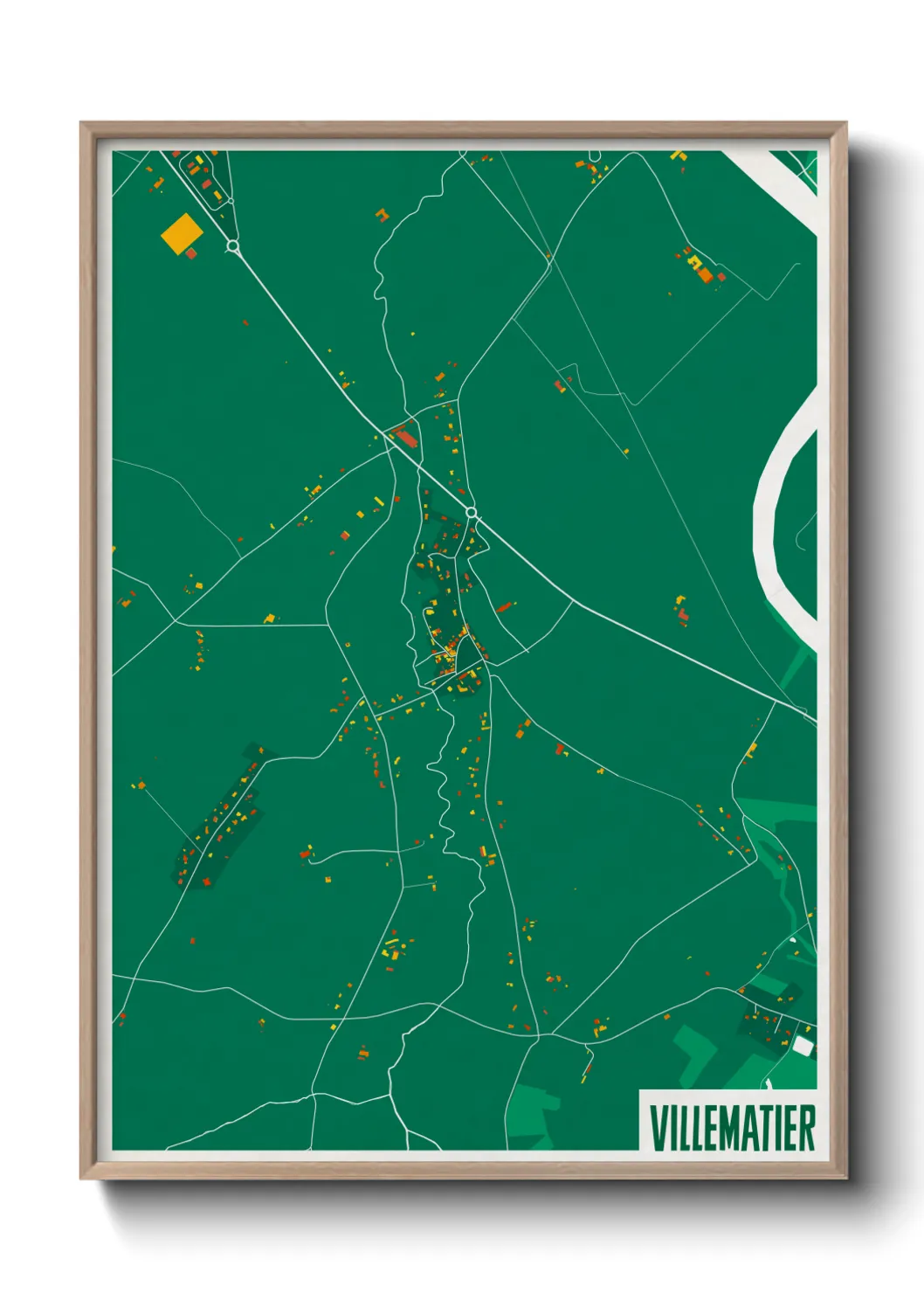 Une affiche de carte sur Villematier