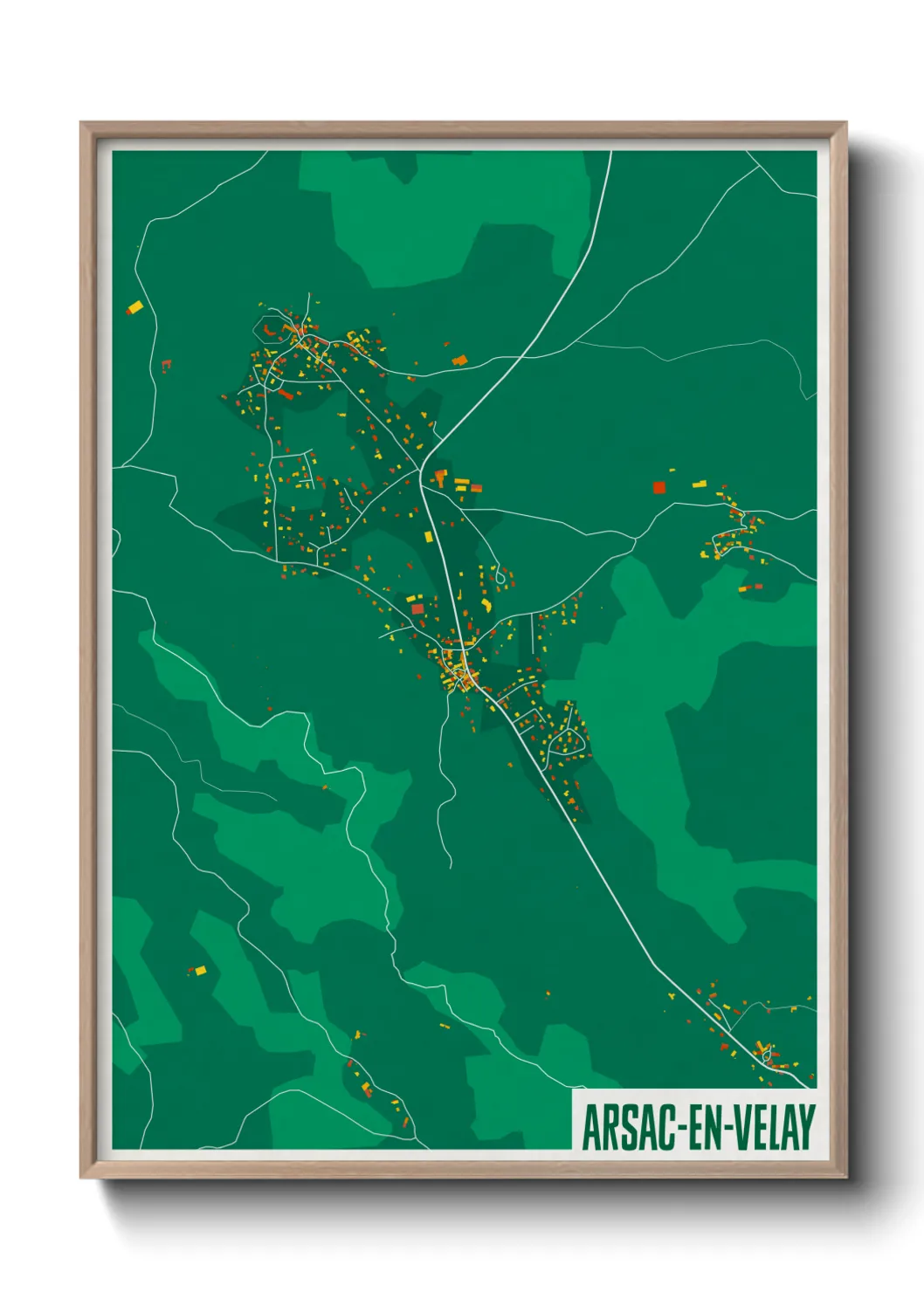 Un poster carteArsac-en-Velay