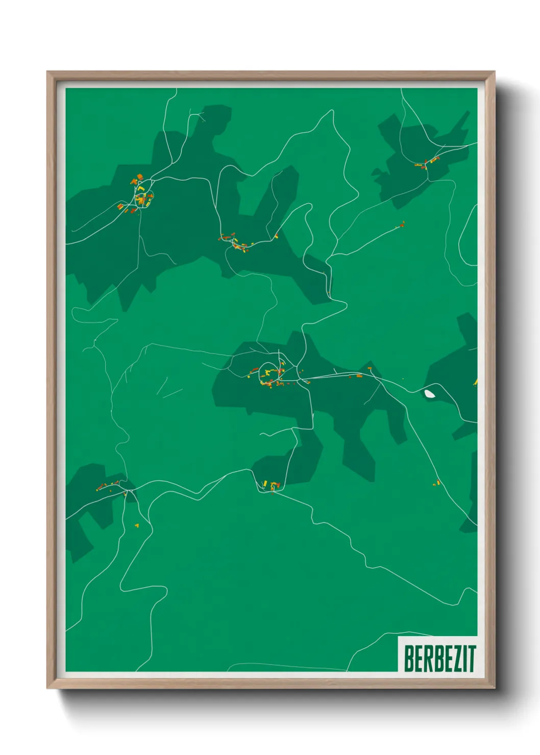 Une affiche de carte sur Berbezit