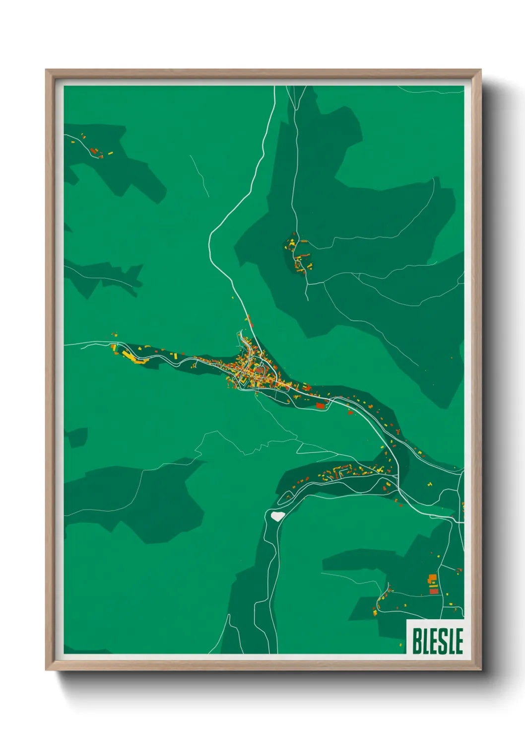 Une affiche de carte sur Blesle