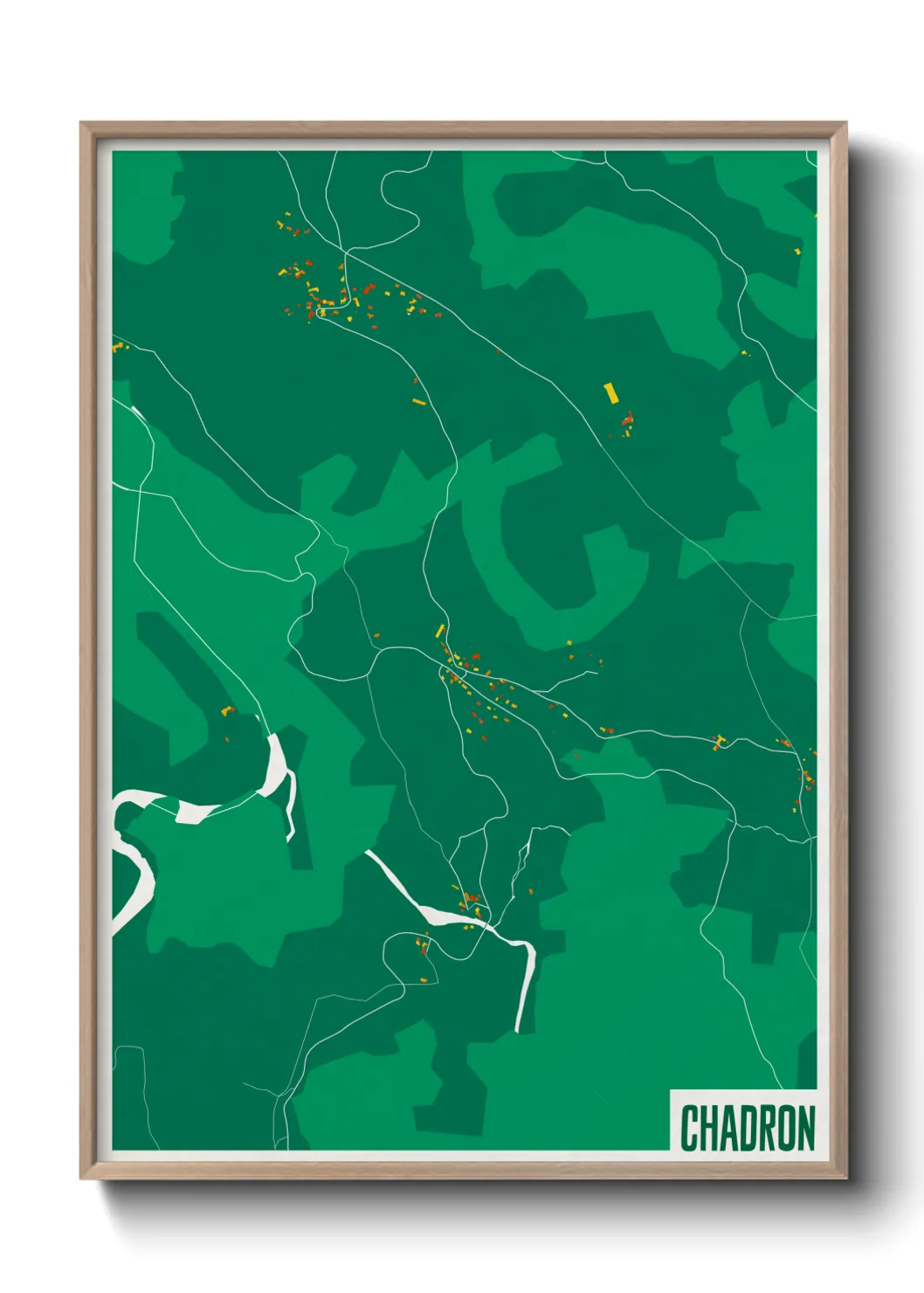 Une affiche de carte sur Chadron