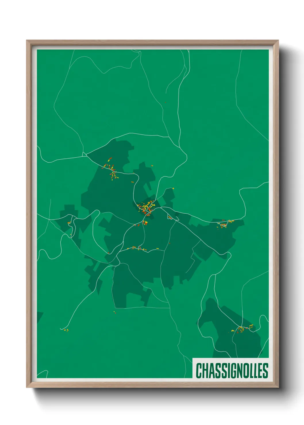 Une affiche de carte sur Chassignolles