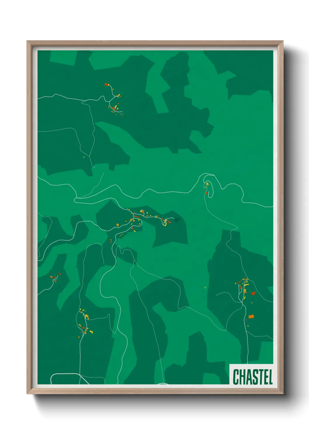 Une affiche de carte sur Chastel