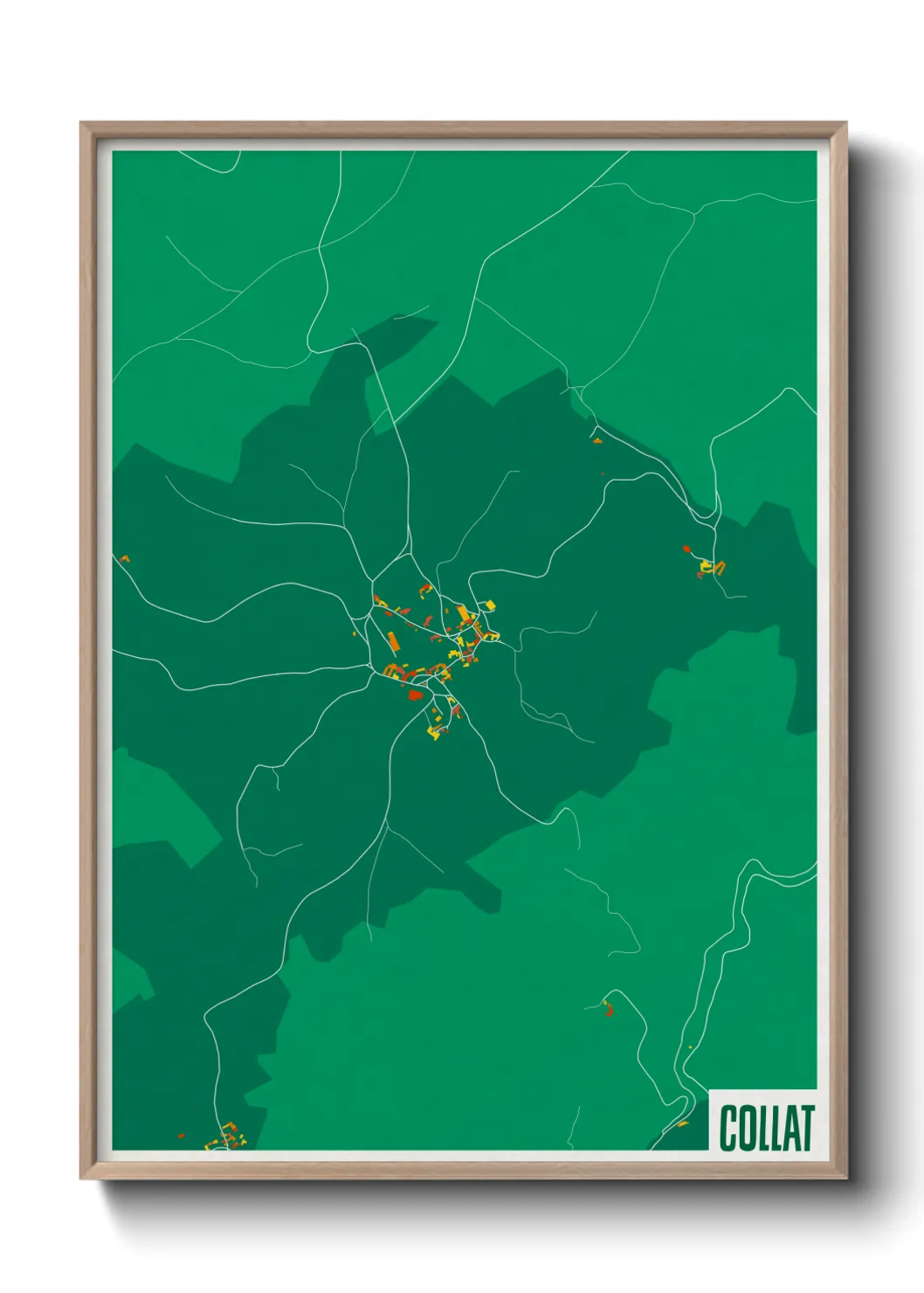 Une affiche de carte sur Collat