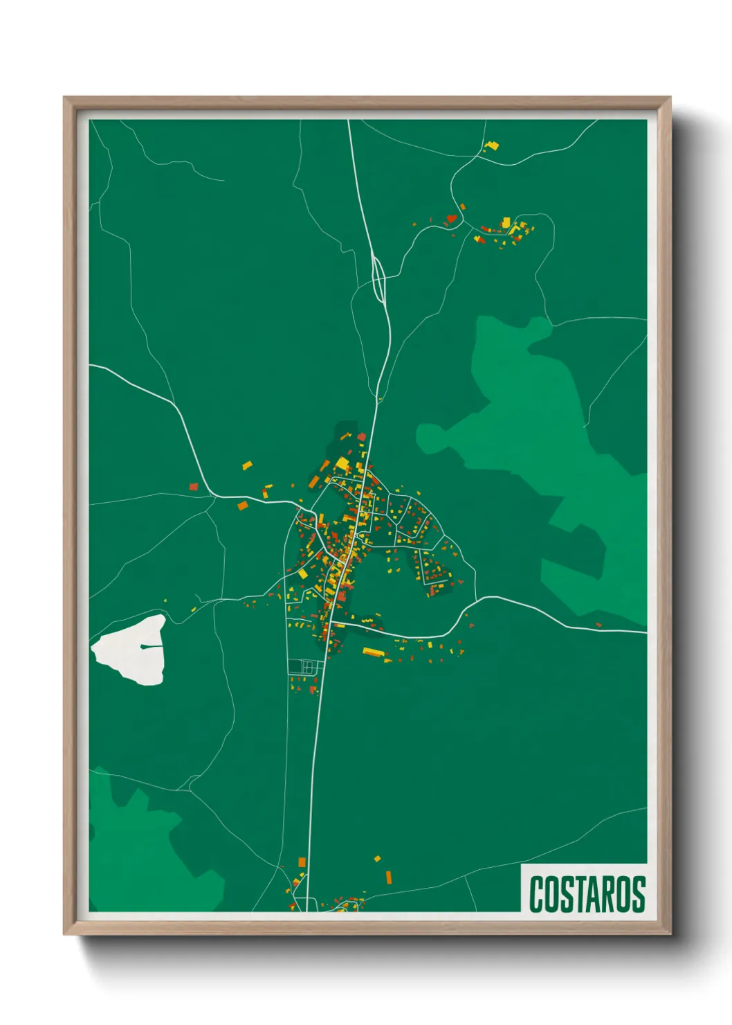 Une affiche de carte sur Costaros