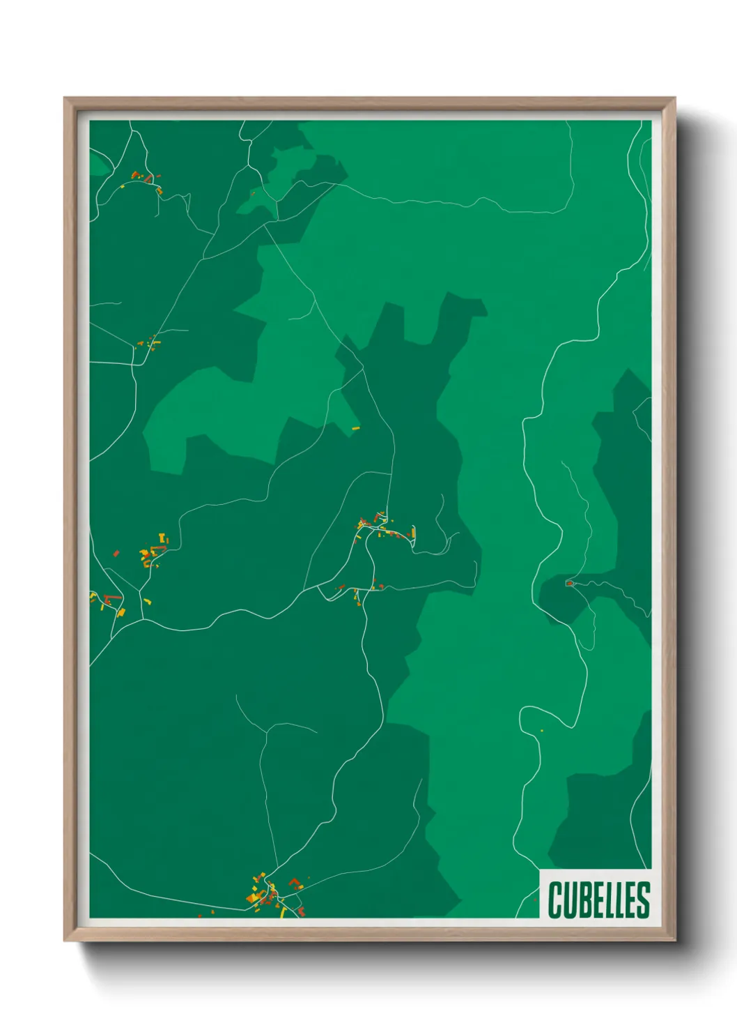 Une affiche de carte sur Cubelles