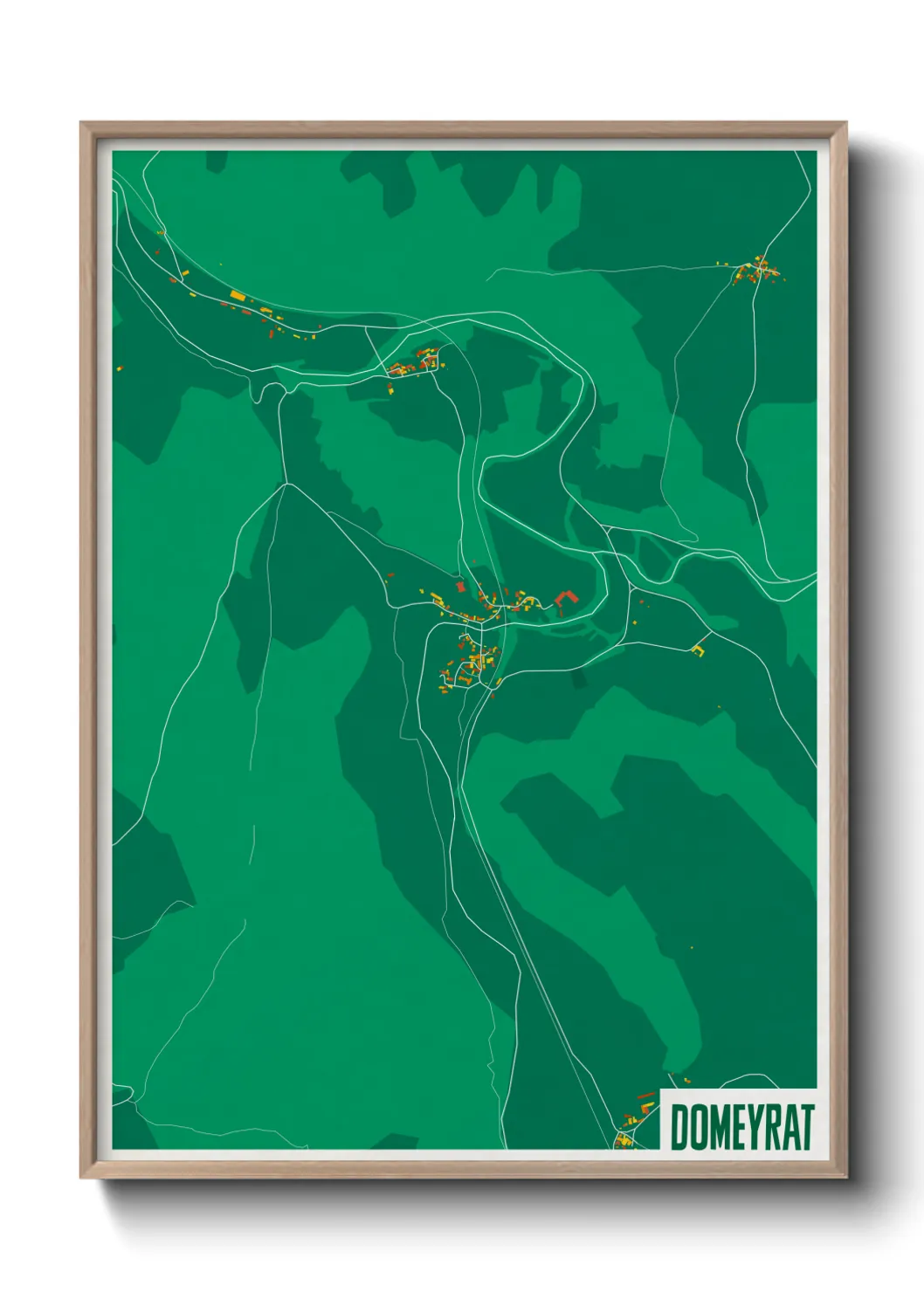 Une affiche de carte sur Domeyrat