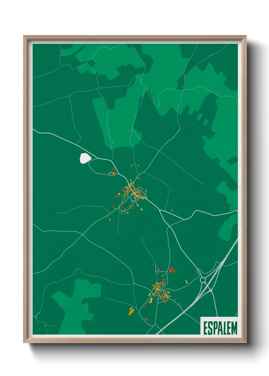 Une affiche de carte sur Espalem
