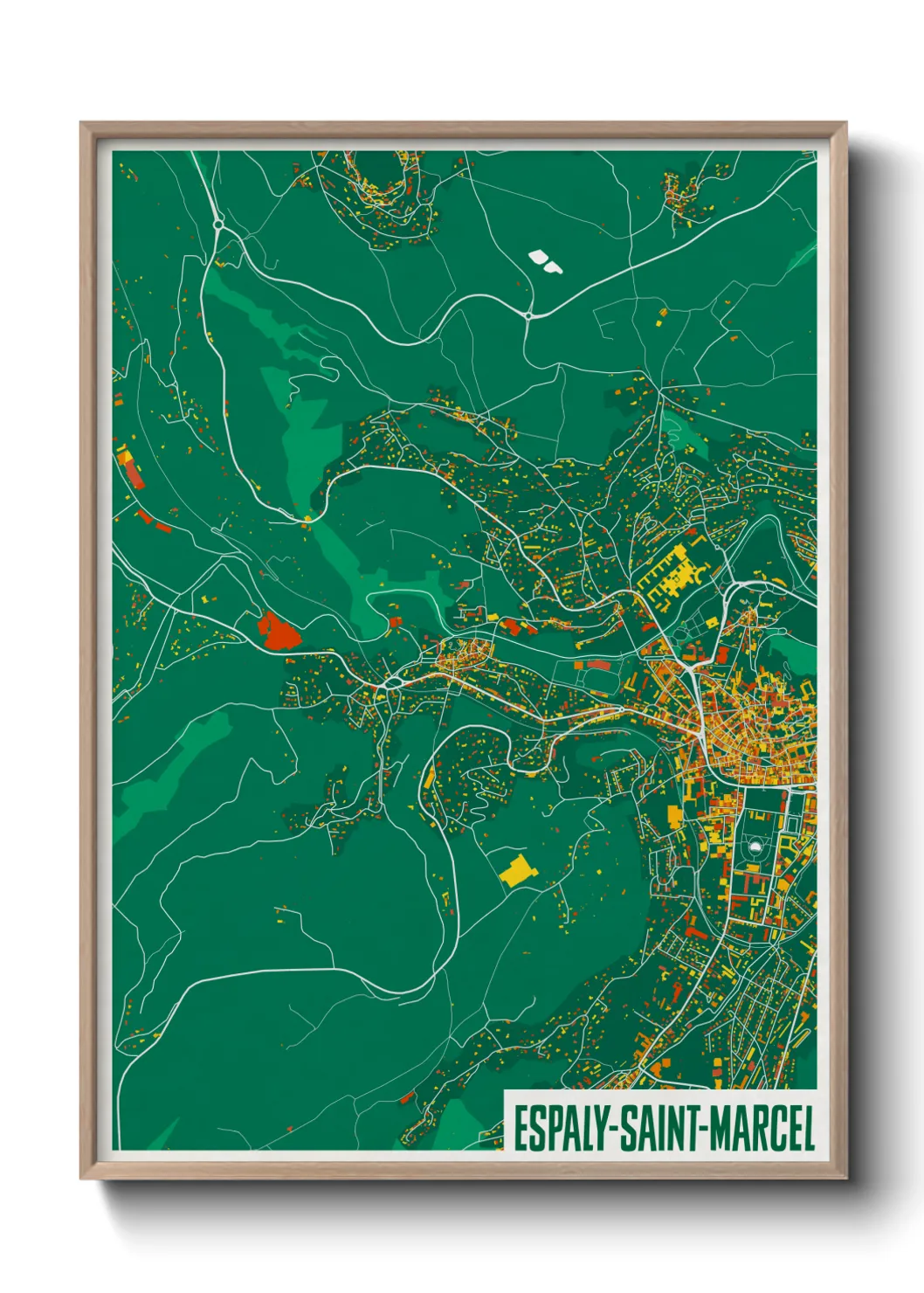 Une affiche de carte sur Espaly-Saint-Marcel