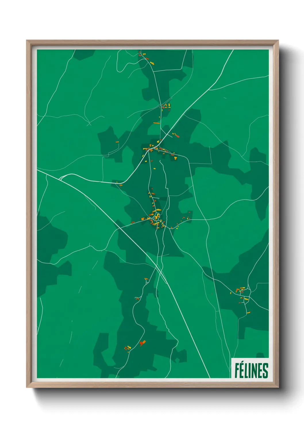Une affiche de carte sur Félines