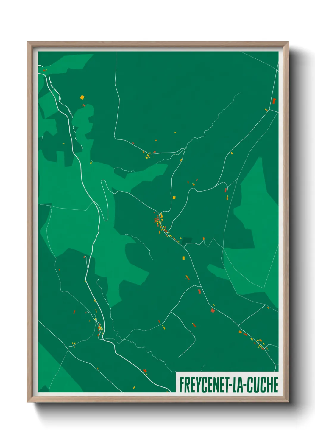 Une affiche de carte sur Freycenet-la-Cuche