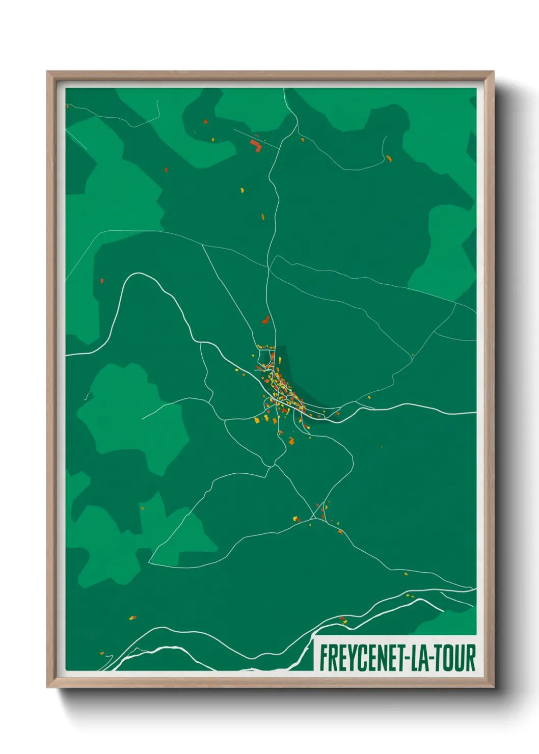 Un poster carteFreycenet-la-Tour