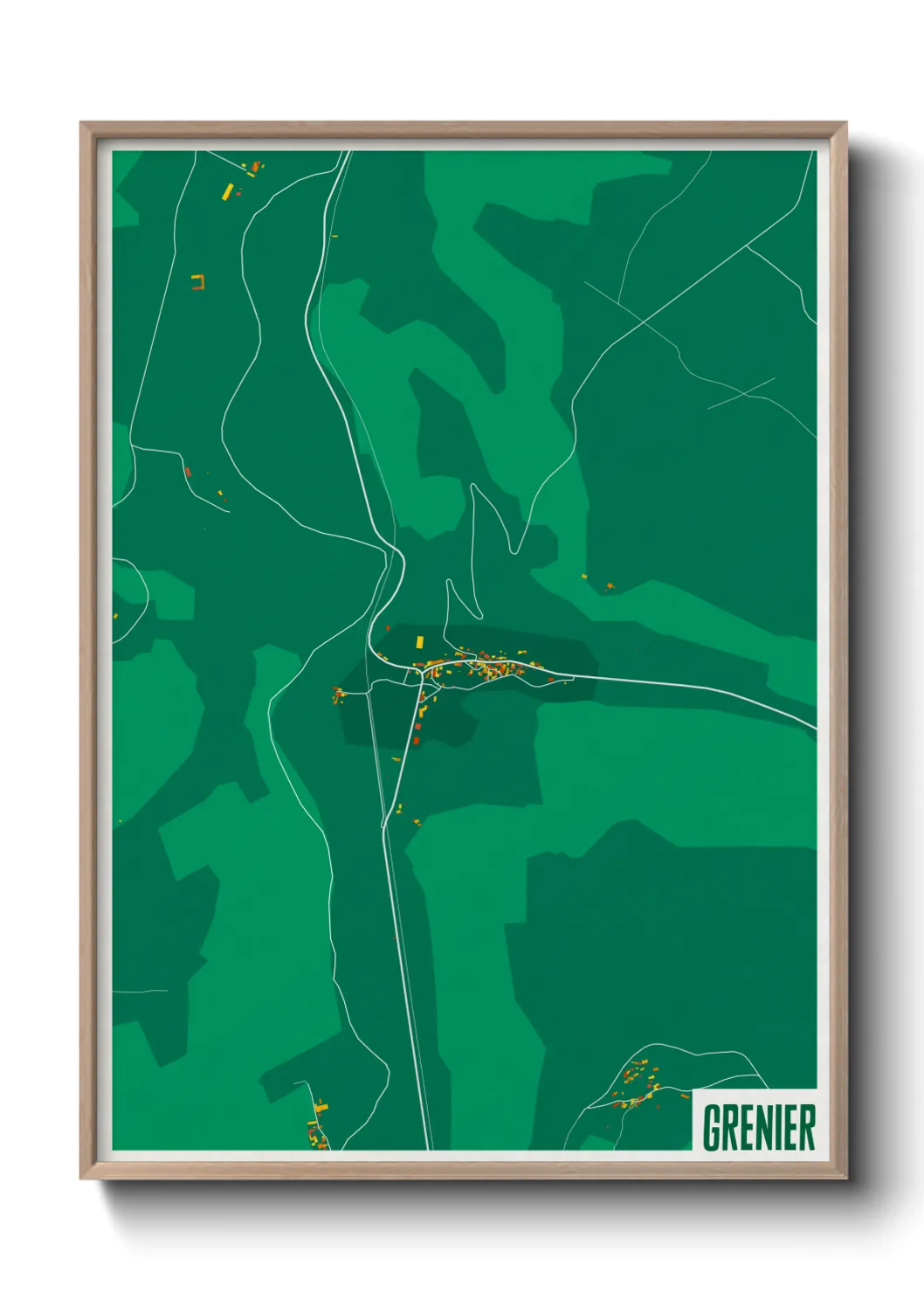 Une affiche de carte sur Grenier