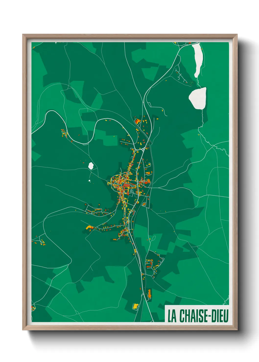 Une affiche de carte sur La Chaise-Dieu