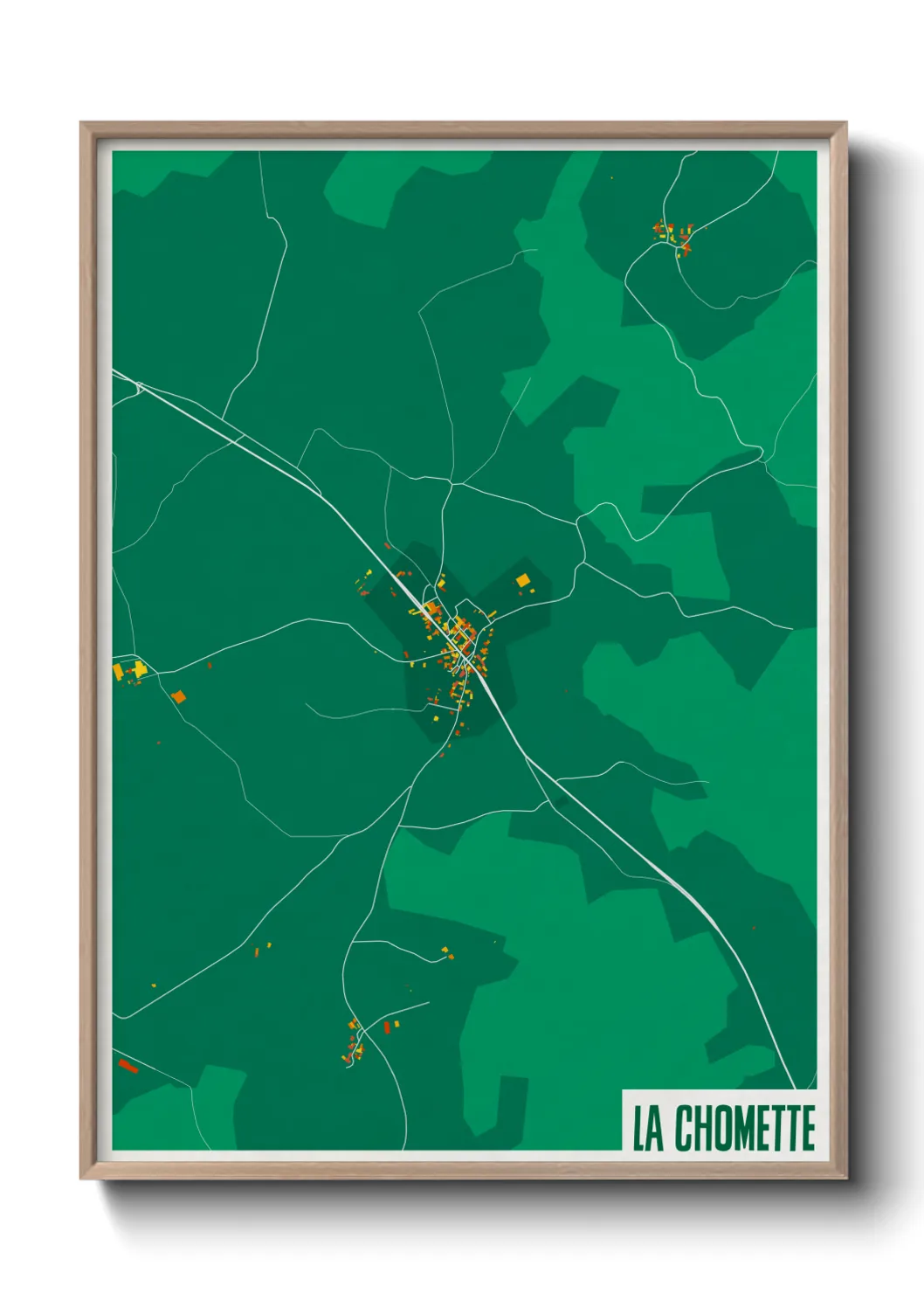 Une affiche de carte sur La Chomette