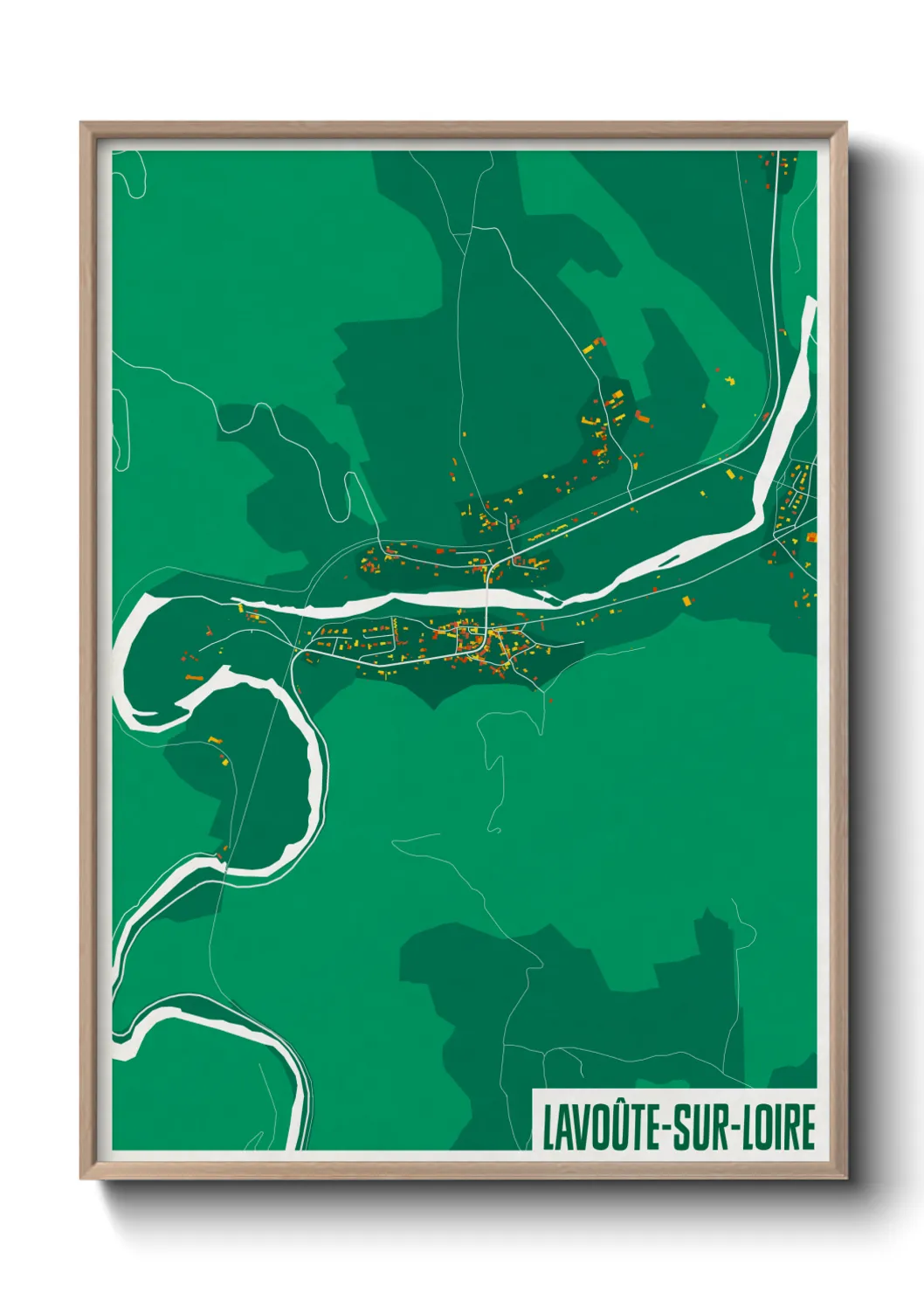 Un poster carteLavoûte-sur-Loire