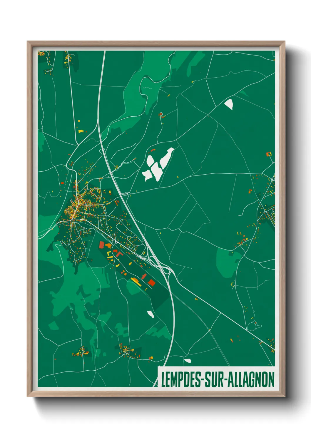 Un poster carteLempdes-sur-Allagnon