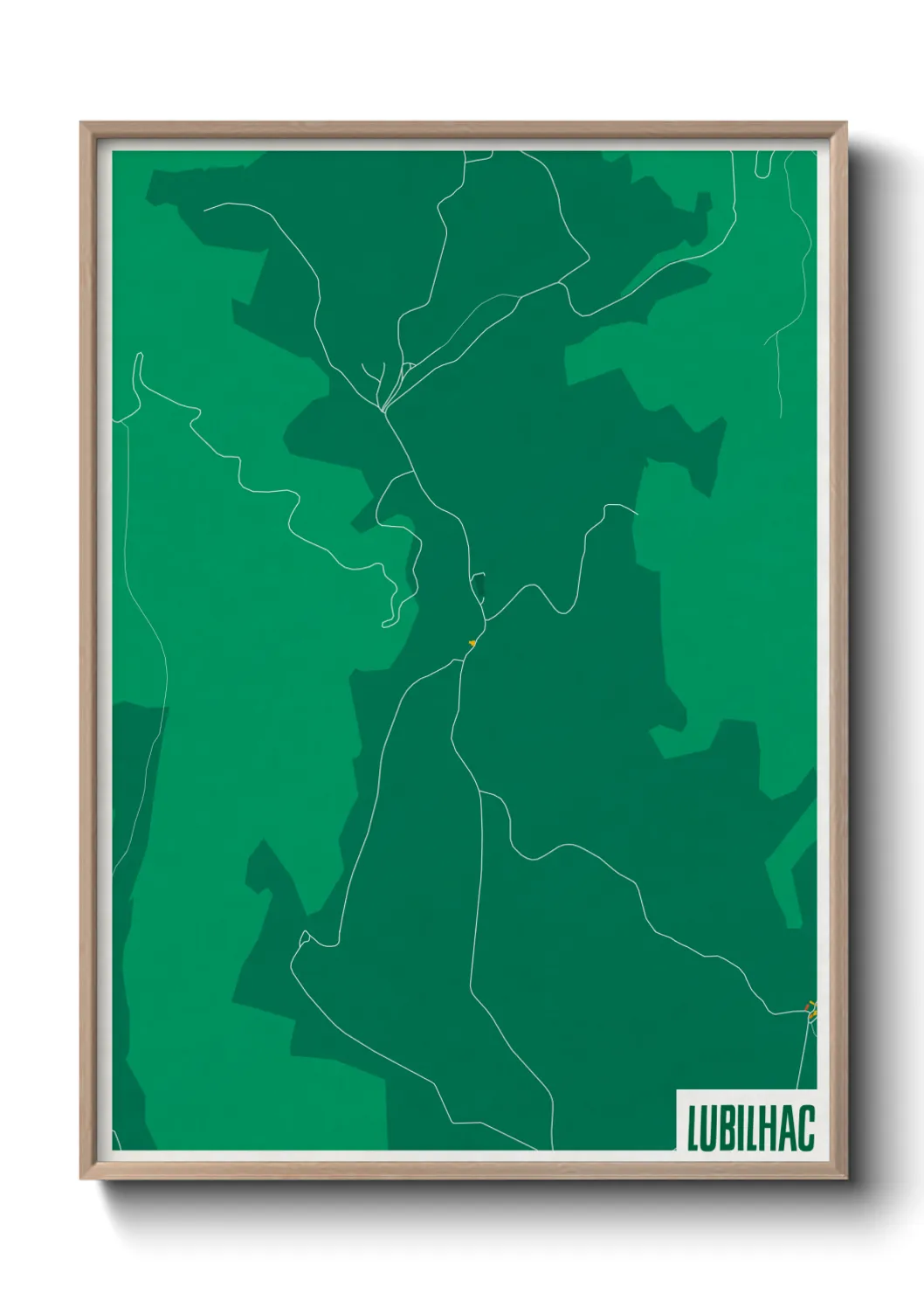 Une affiche de carte sur Lubilhac