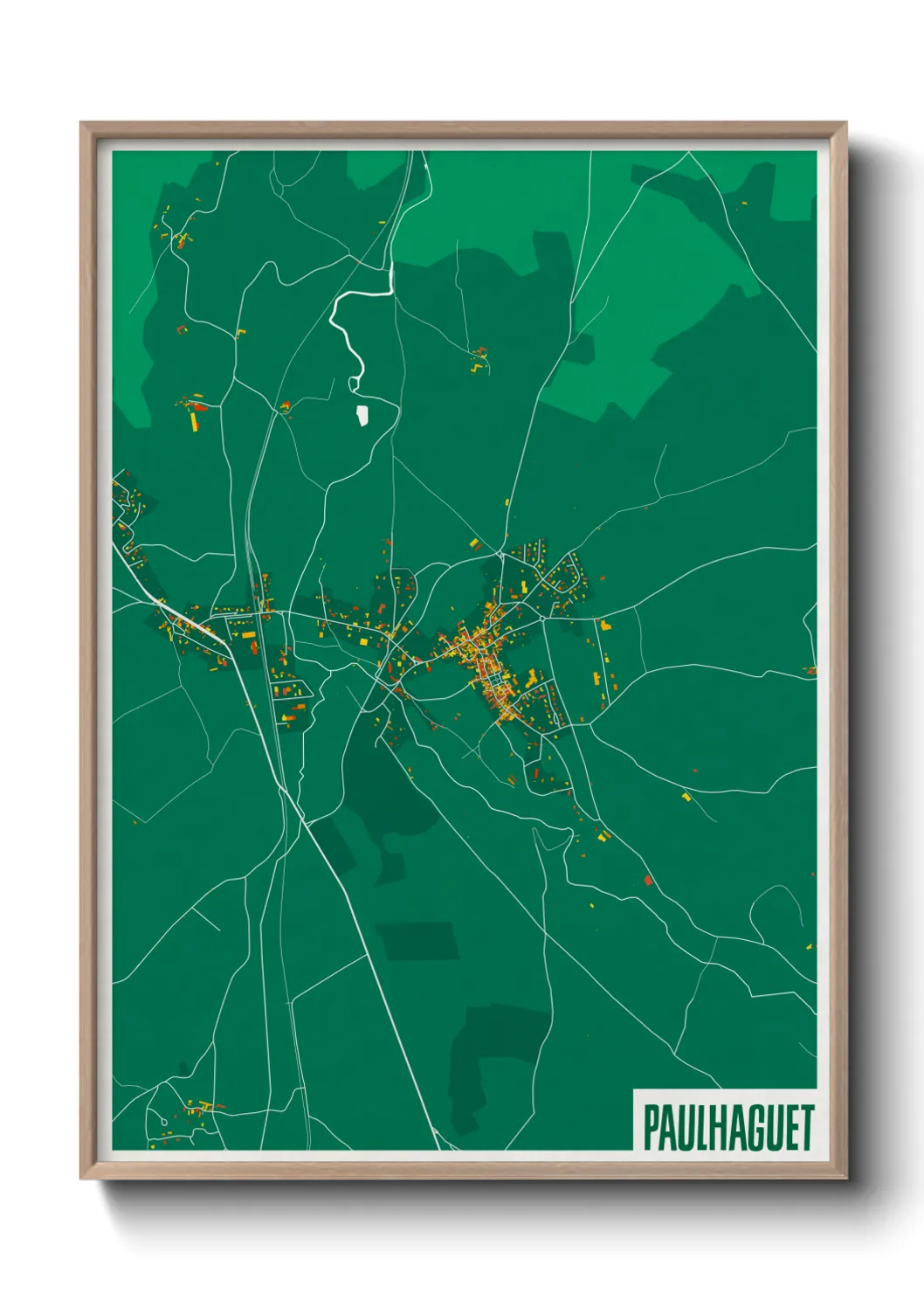 Une affiche de carte sur Paulhaguet