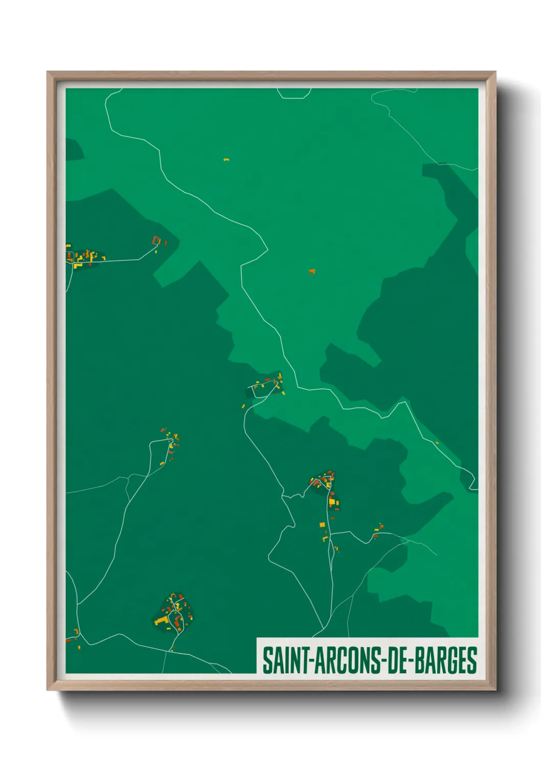 Une affiche de carte sur Saint-Arcons-de-Barges