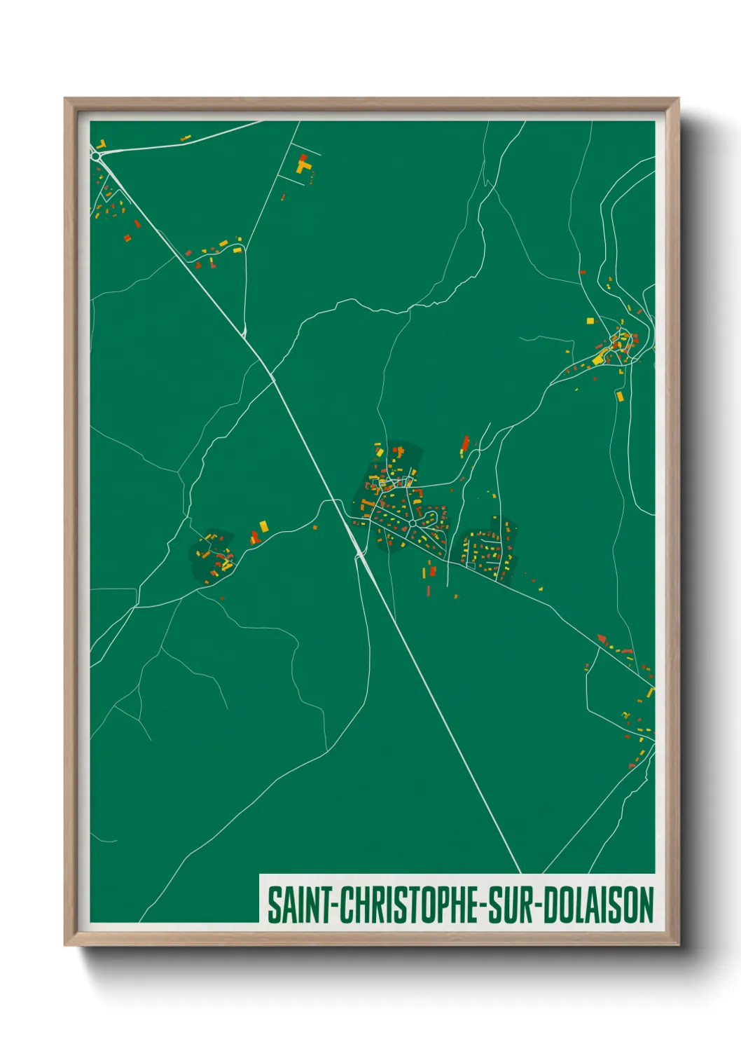 Un poster carteSaint-Christophe-sur-Dolaison