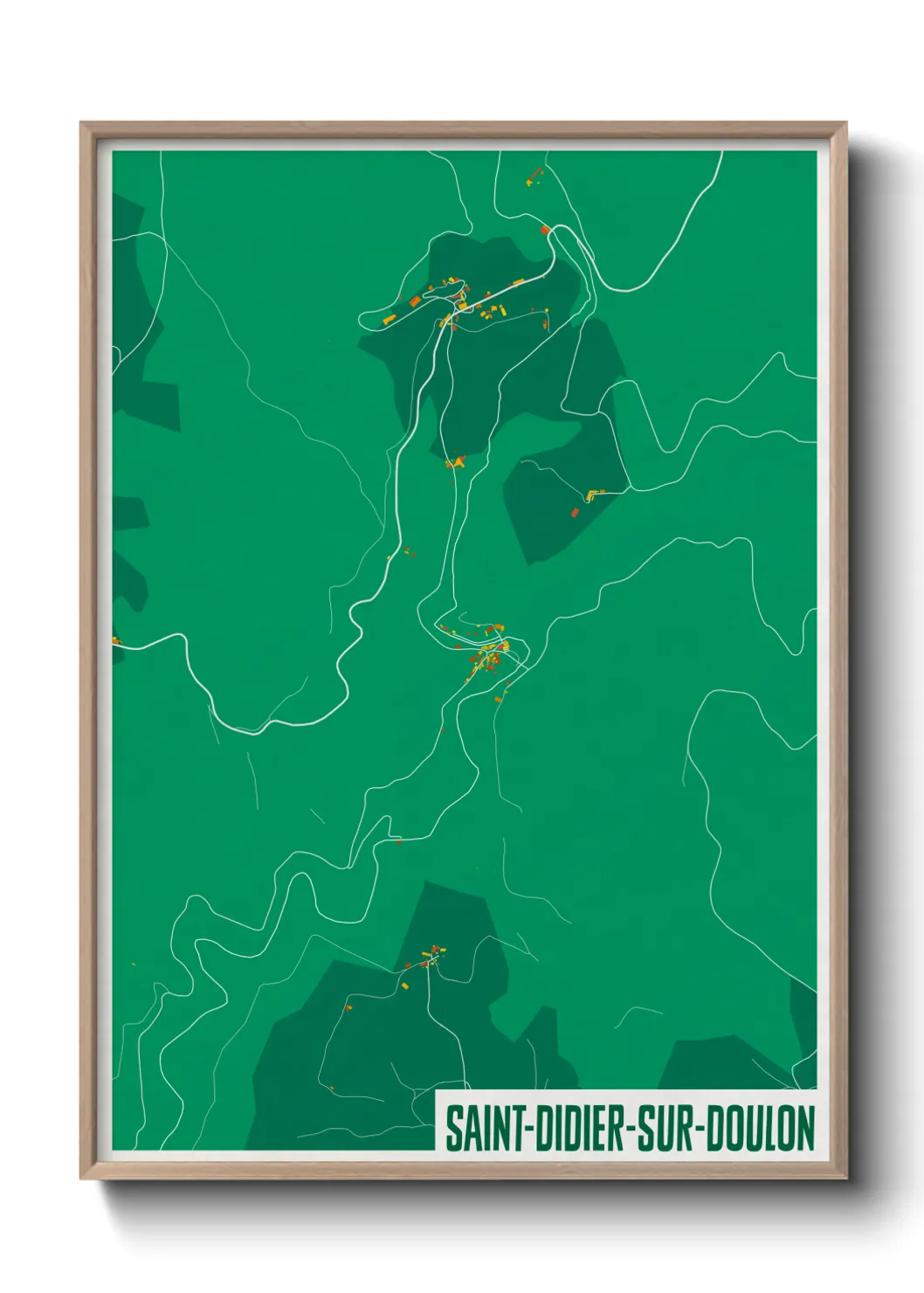 Une affiche de carte sur Saint-Didier-sur-Doulon