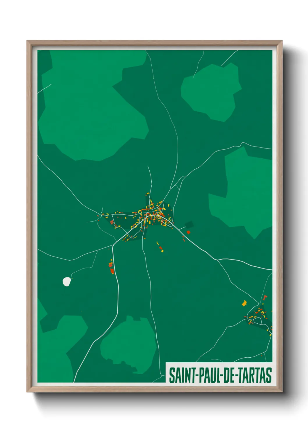 Un poster carteSaint-Paul-de-Tartas