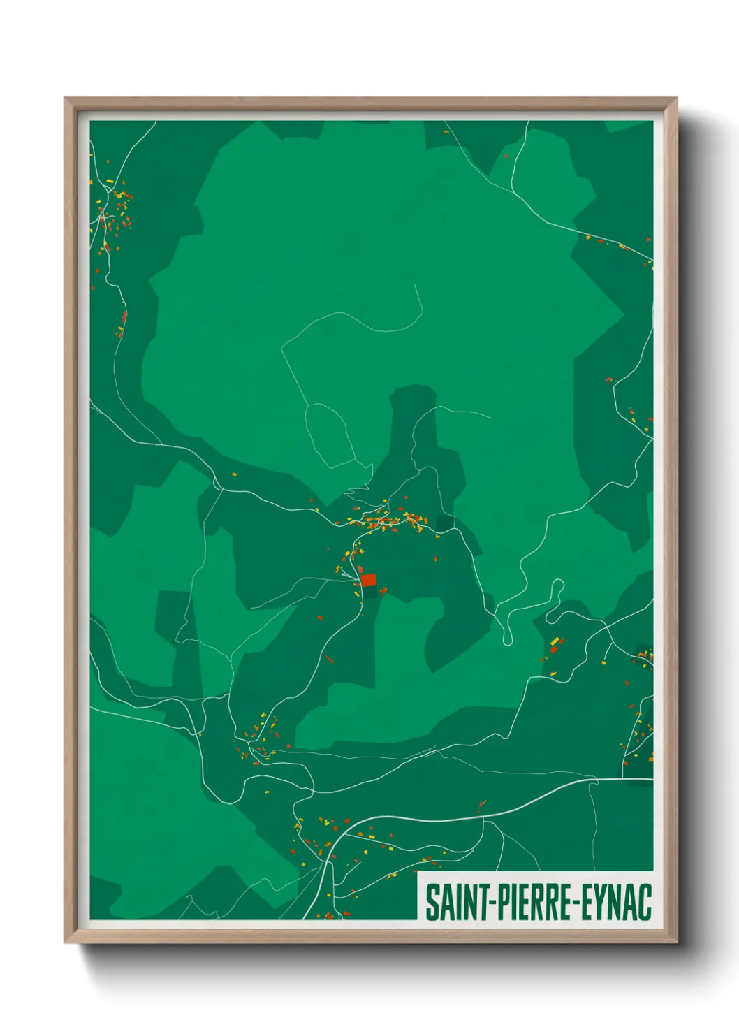 Une affiche de carte sur Saint-Pierre-Eynac