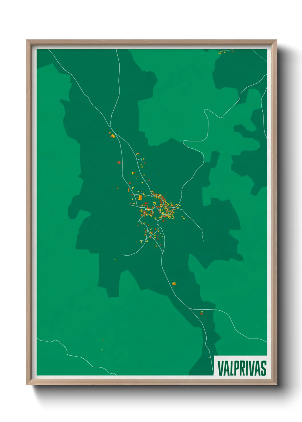 Une affiche de carte sur Valprivas