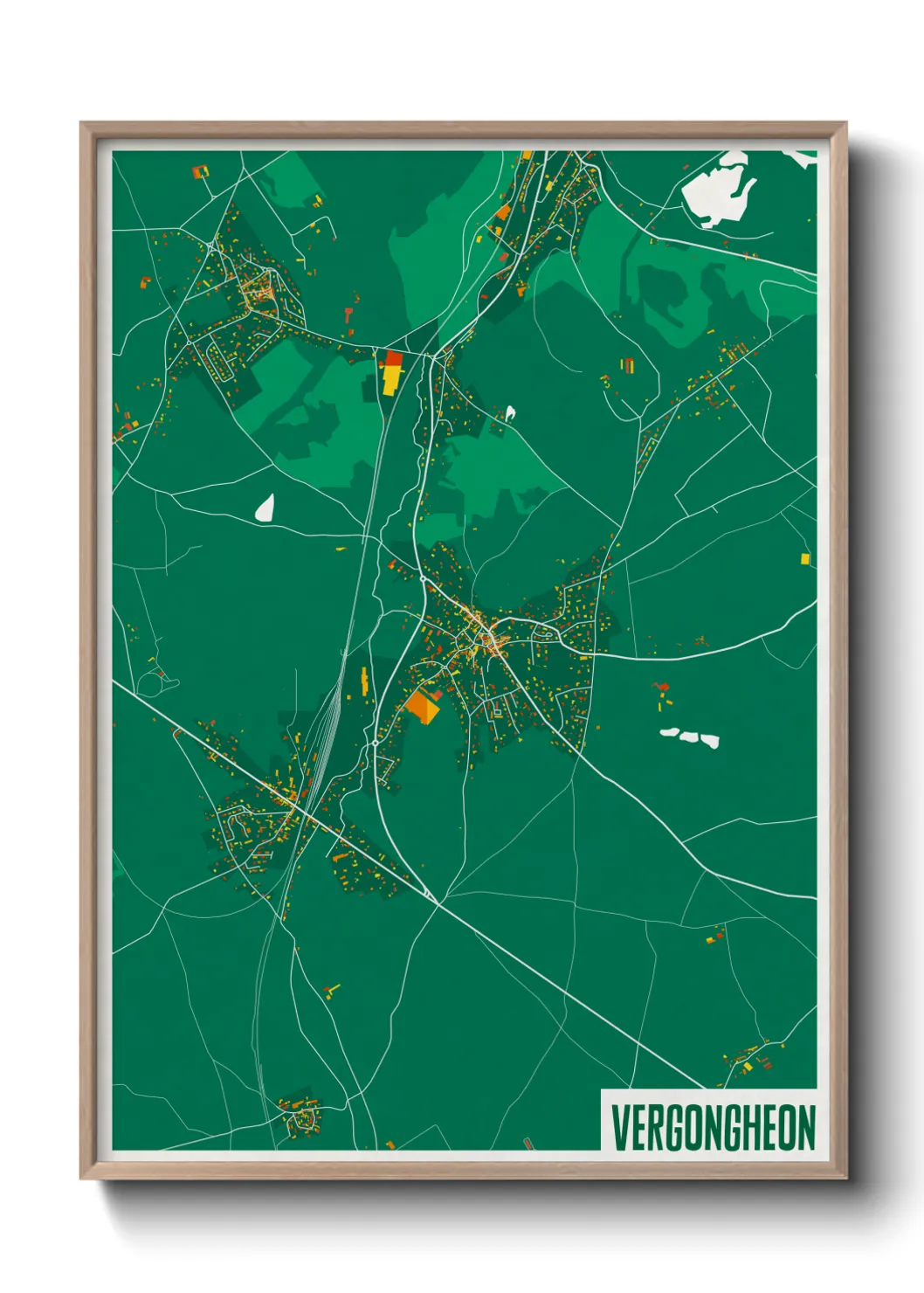 Une affiche de carte sur Vergongheon