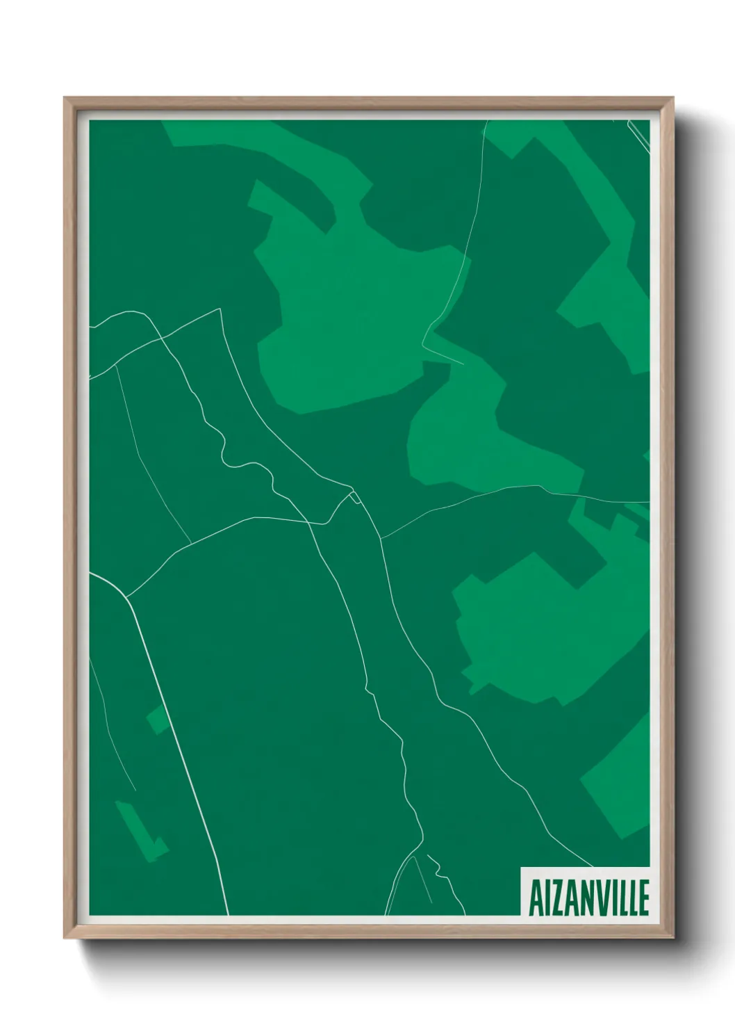 Une affiche de carte sur Aizanville